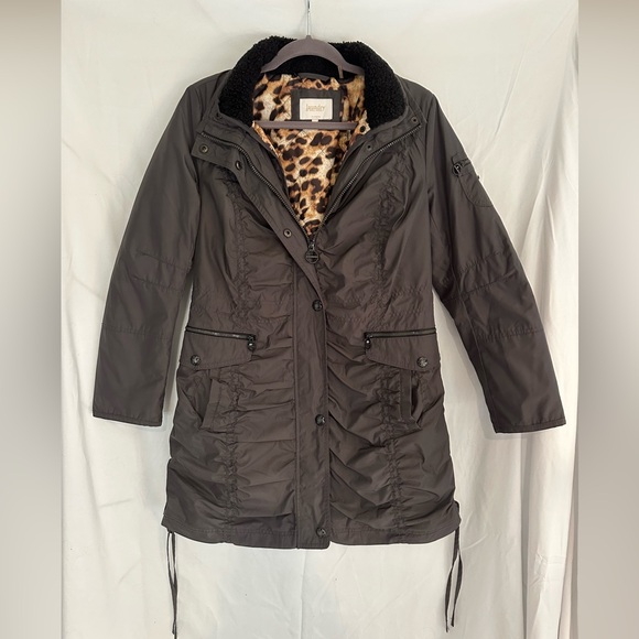 Laundry By Shelli Segal 2 Piece Coat with Leopard Lining Size PM (Petite Medium) - Picture 1 of 7